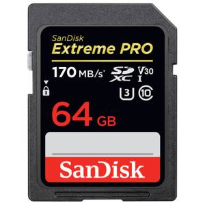 کارت حافظه SanDisk 64GB Extreme PRO 170MB/s UHS-I SDXC