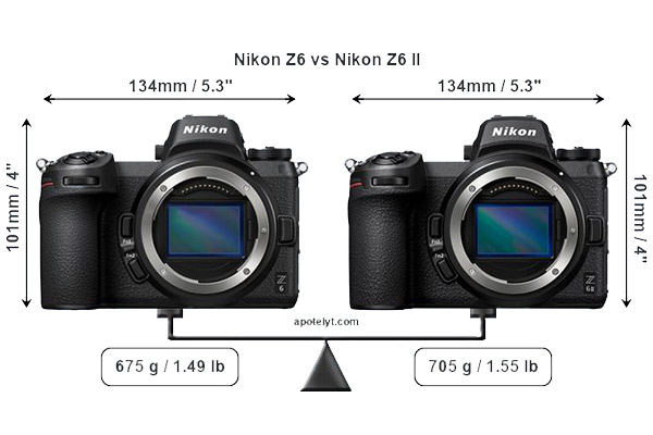 مقایسه سخت افزار دوربین نیکون Z6 و Z6 II