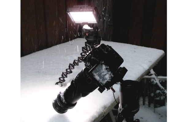 تجهیزات عکاسی از دانه های برف