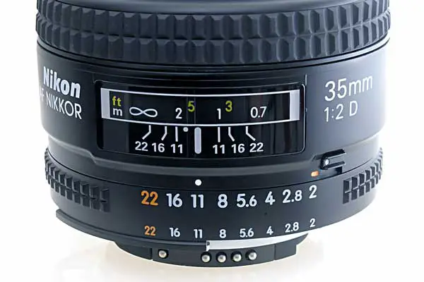 اعداد روی لنز دوربین