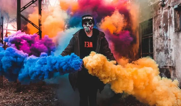 عکاسی با دود رنگی