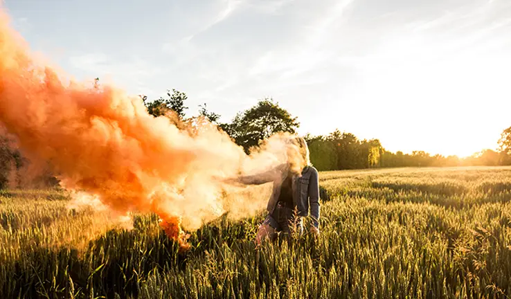 عکاسی با دود رنگی