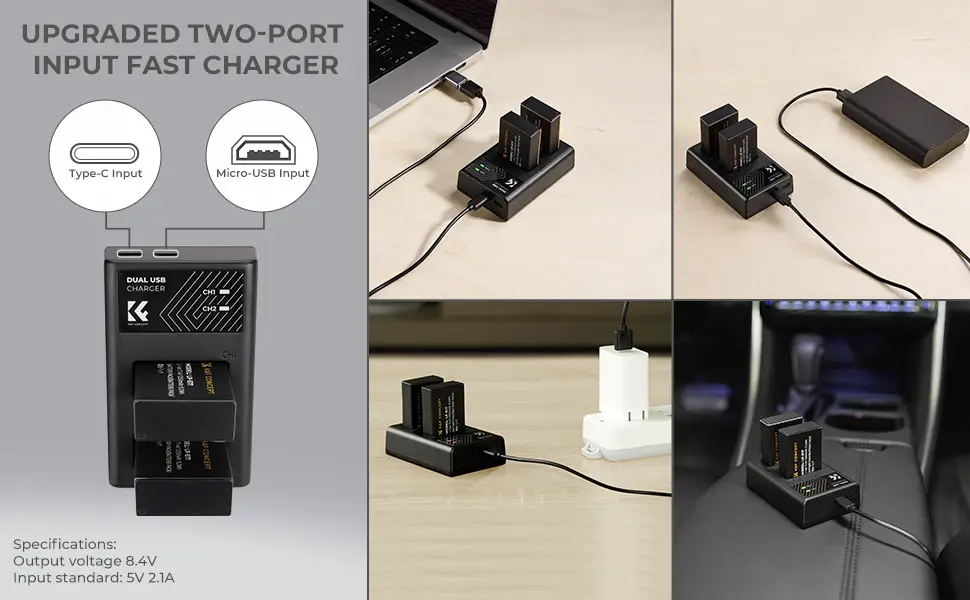 شارژ و باتری کی اند اف K&F مدل LP-E17