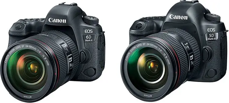 مقایسه canon 5d mark iv با 6d mark ii