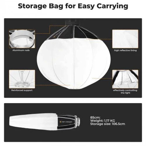 سافت باکس بالونی کی اند اف سایز K&F Softbox Lantern 85cm