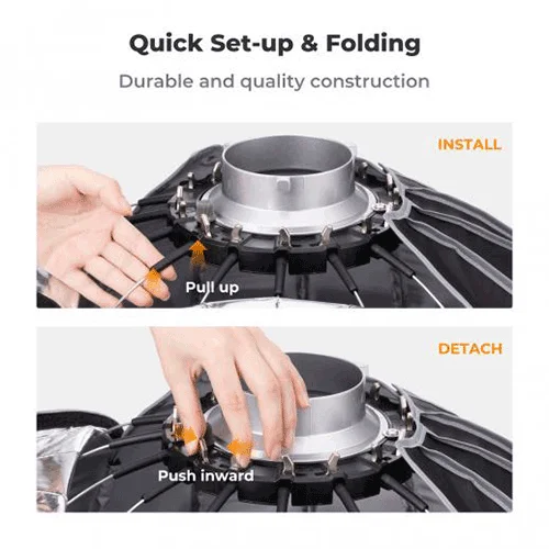 سافت باکس پارابولیک کی اند اف سایز KF Parabolic Softbox 60cm