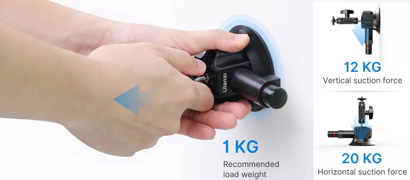 ساکشن کاپ نگهدارنده موبایل دوربین ورزشی اولانزی Ulanzi SC-01