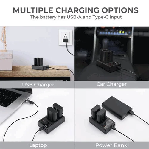 شارژر دوبل باتری کی اند اف K&F مدل EN-EL15