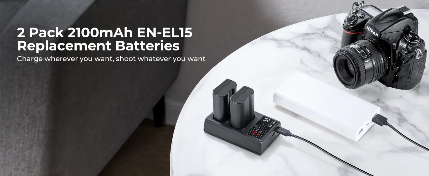 شارژر دوبل باتری کی اند اف K&F مدل EN-EL15