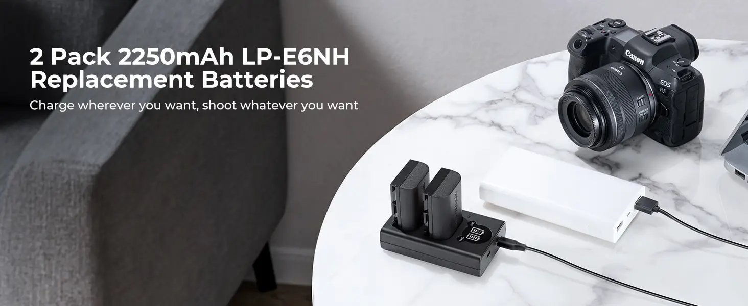 شارژر دوبل باتری کی اند اف K&F مدل LP-E6NH