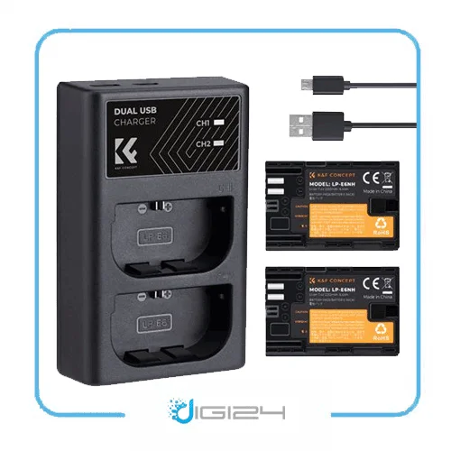 شارژر دوبل باتری کی اند اف K&F مدل LP-E6NH