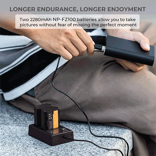 شارژر دوبل باتری کی اند اف K&F مدل NP-FZ100