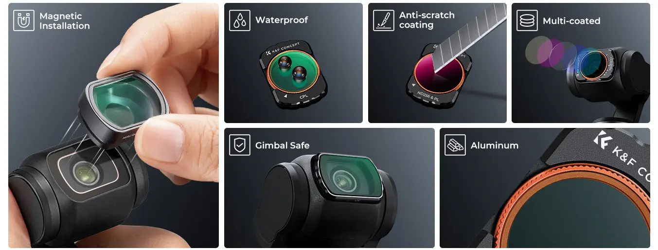کیت فیلتر لنز کی اند اف مدل SKU.2294 برای DJI OSMO POCKET 3