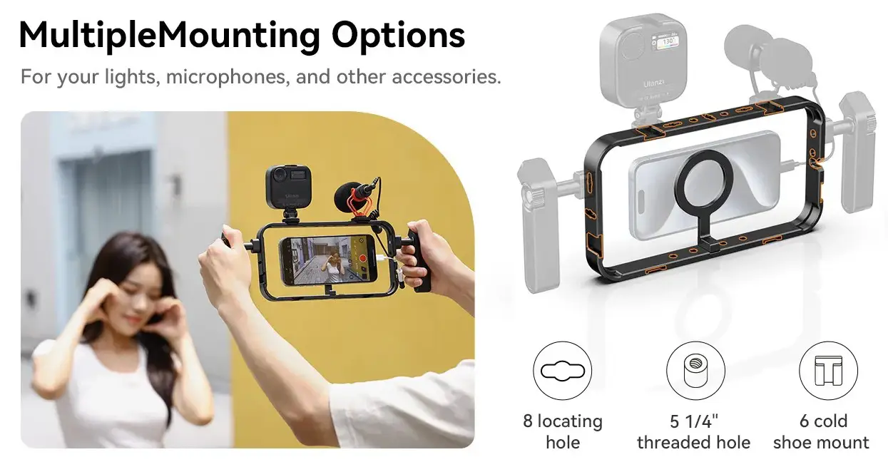 کیج و ریگ موبایل مغناطیسی اولانزی مدل Ulanzi MG-001 Magnetic